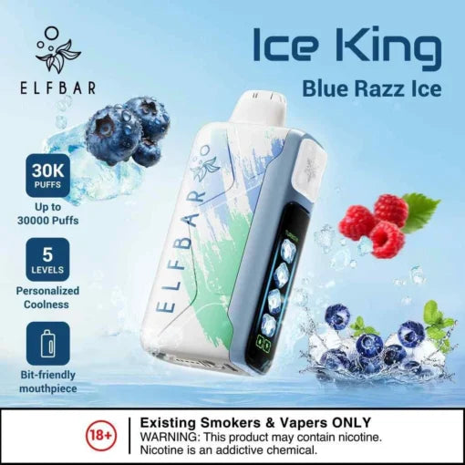 Elf Bar Ice King – Blue Razz Ice – 30K - Vape Shop Mumbai