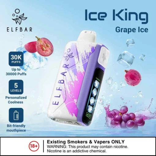 Elf Bar Ice King – Grape Ice – 30K - Vape Shop Near me