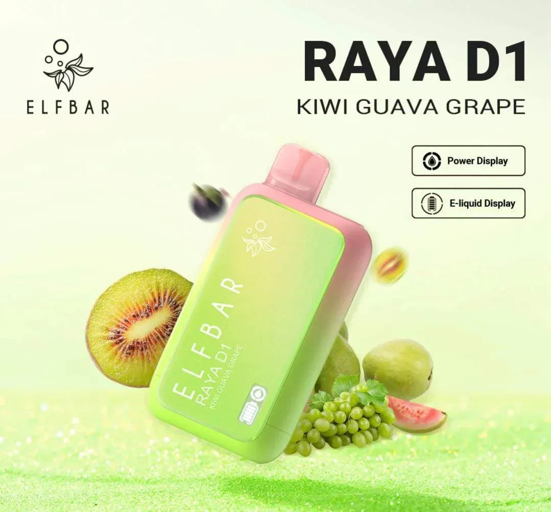 Elf Bar Raya D1 – Kiwi Guava Grape - Vape Store Mumbai
