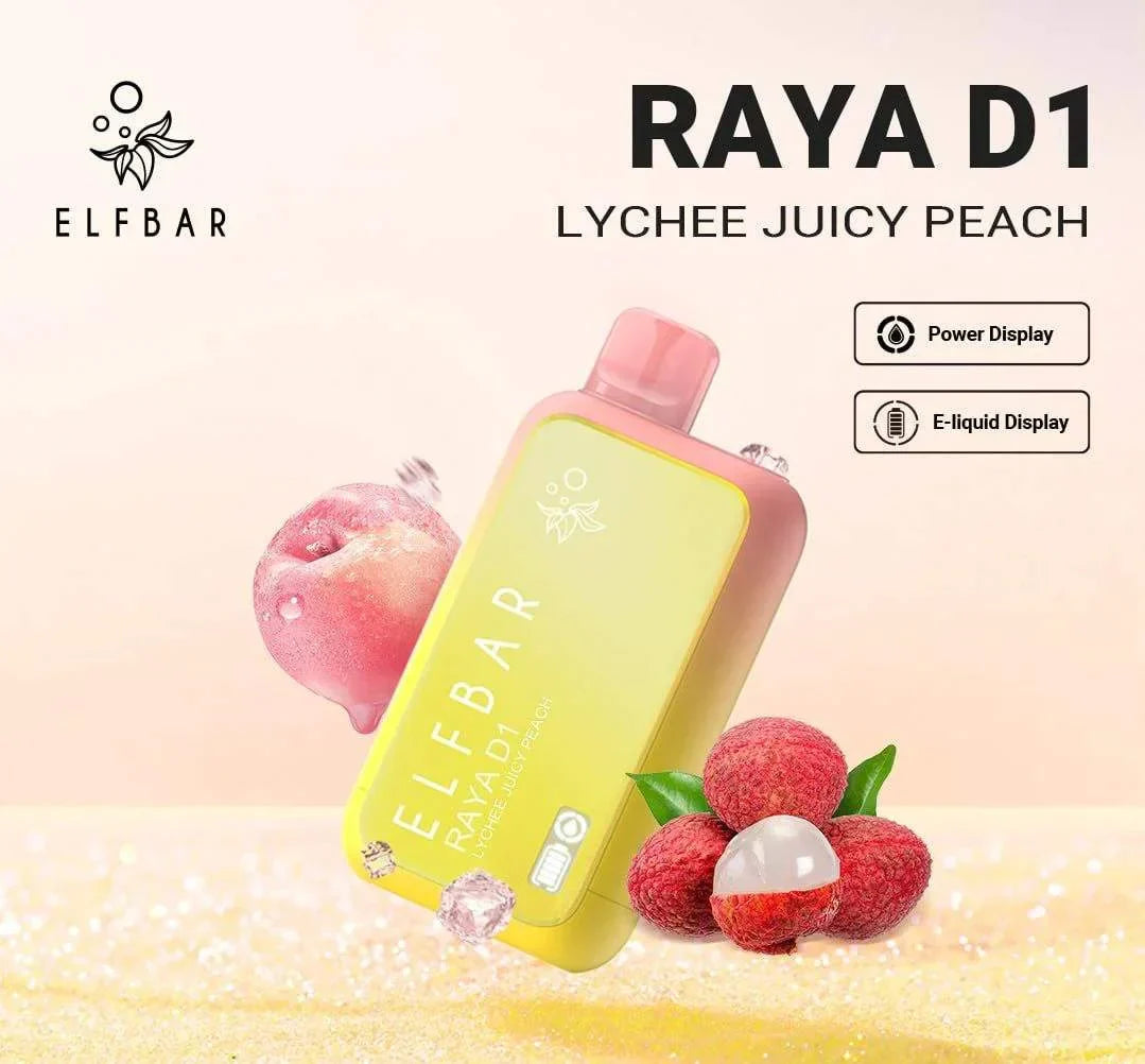 Elf Bar Raya D1 – Lychee Juicy Peach - Vape in Mumbai