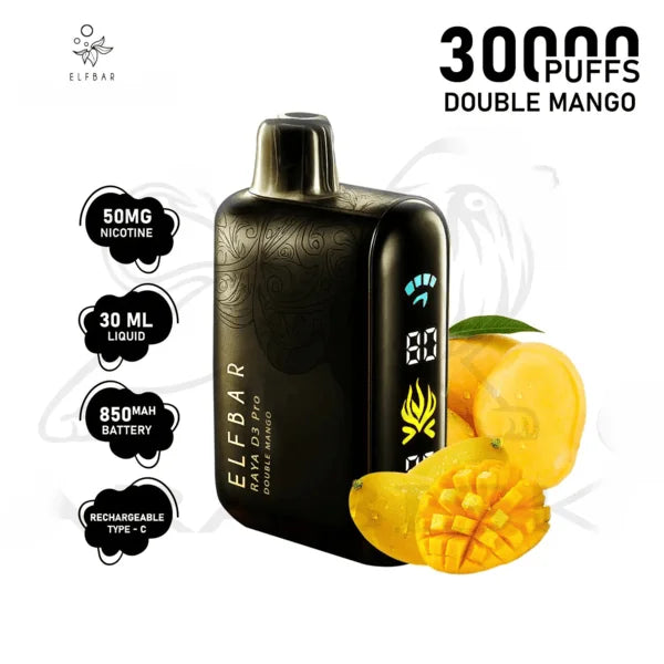 Elf Bar Raya D3 Pro -30k Double Mango - Vape delivery Mumbai