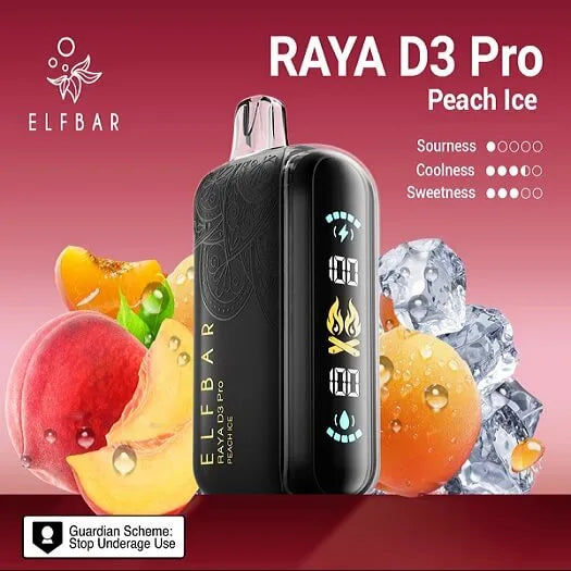 Elf Bar Raya D3 Pro -30k Peach Ice - Vape delivery Mumbai