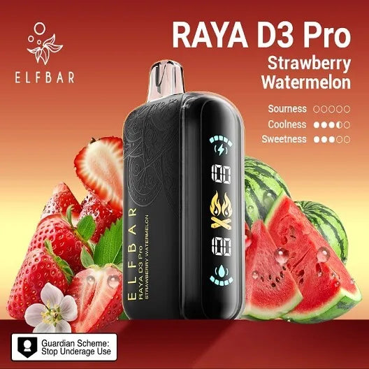 Elf Bar Raya D3 Pro – Strawberry - Vape delivery Mumbai